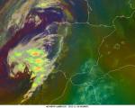 Slow-moving low off Portugal captured by Meteosat-9.
