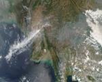 Fires in Burma, Thailand and Laos seen from Space.