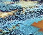 This cropped, false-colour image captured with Sentinel-2A on 18 November 2016, depicts northwestern China. Since the 1960s, the Tian Shan glaciers have lost a quarter of their ice mass and scientists estimate that they will shrink by half until 2050. The melting process of glaciers pose threats to communities living downstream. Image: ESA. 