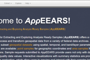 Screenshot of Application for Extracting and Exploring Analysis Ready Samples (AppEEARS)