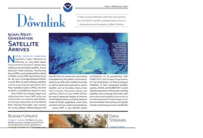 First edition of NOAA's newsletter "The Downlink"