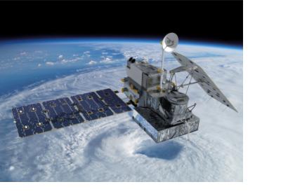 Artist concept of the Global Precipitation Measurement (GPM) satellite.