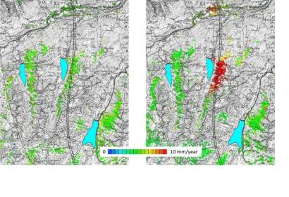 Satellite data reveals small geological movements