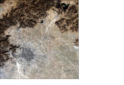 Satellite image of Beijing, China