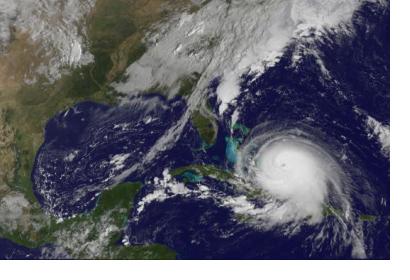 Satellite image of Hurricane Joaquin, taken by GOES East satellite on 1 October. (Source: AFP/NOAA)
