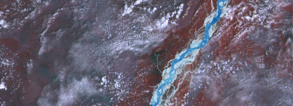 Modelling of potential floods in a segment of the Hindus river