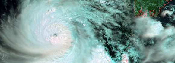 Cyclone Nargis approaching Myanmar