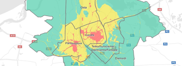 airTEXT Air Quality Map for Riga