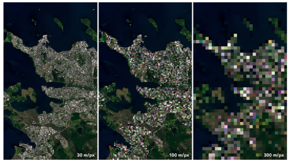 Landsat 8 Image of Reykjavik, Iceland, Illustrating Spatial Resolution