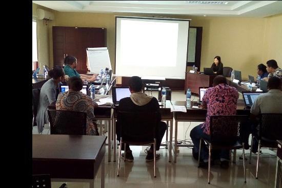 Photos from an intensive training session for technical officials from the Pacific Island countries