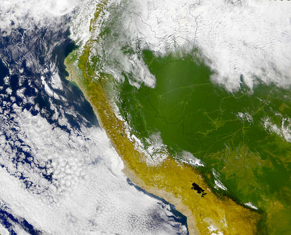 Satellite Image of Peru. Image: NASA.
