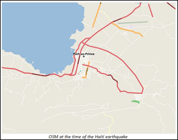 OSM at the time of the Haiti earthquake