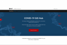 Screenshot of the ESRI COVID-19 GIS Hub.