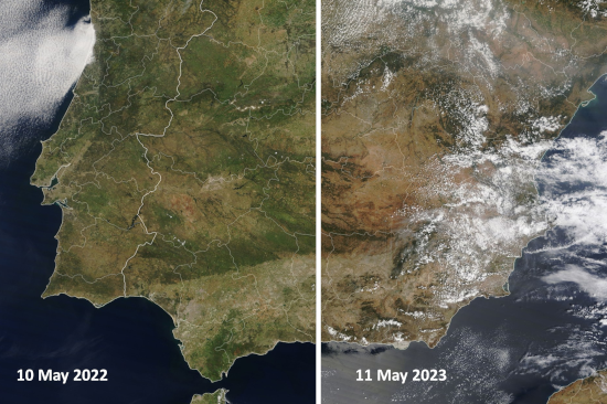 Iberian Peninsula affected by drought