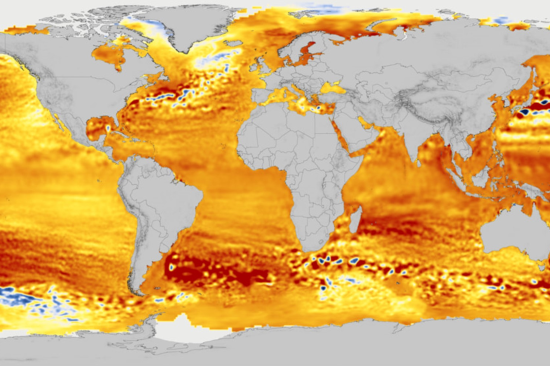 Sea surface height changes