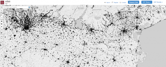 Screenshot of Global Urban Footprint