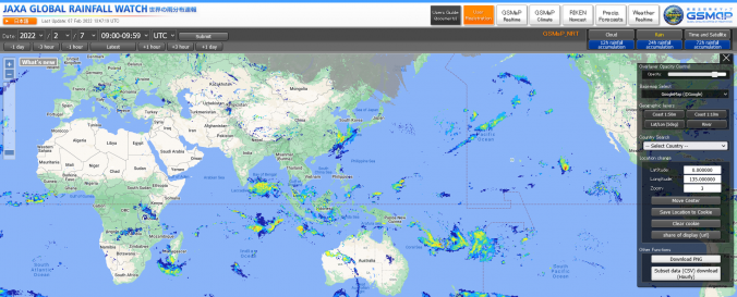 JAXA Global Rainfall Watch. Image: JAXA