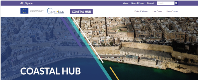 Image of the Copernicus Coastal Hub Homepage