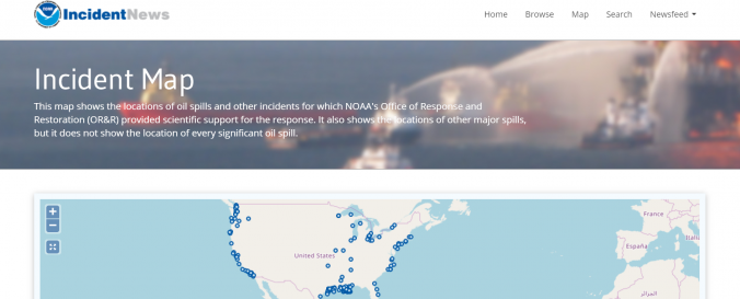 Screenshot of Incident Map