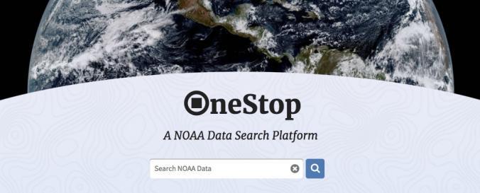 NOAA OneStop Data Search Platform. Image Credit: NOAA