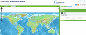 Screenshot of Copernicus Global Land Service
