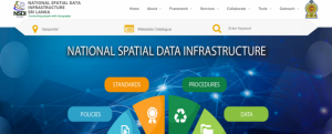 Screenshot of Sri Lanka National Spatial Data Infrastructure (NSDI)