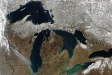 Satellite Imagery of the Great Lakes. Image: NASA/GSFC
