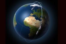 Swarm Earth Explorer constellation. Image: ESA-P. Carril. Swarm Earth Explorer constellation. Image: ESA-P. Carril.