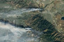 Fires in Southern California. Image: Nasa Earth Observatory.