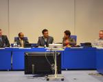 Signing ceremony between UNOOSA and ICIMOD on 12 February 2013.