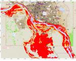 Flood map for N'Djamena, Chad