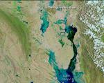 satellite image of floods in Bolivia