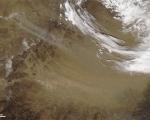 Satellite image of deserts in Mongolia