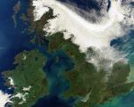 Satellite image of UK and Ireland