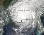 Satellite image of hurricane Katrina