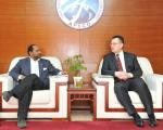 UN-SPIDER Beijing Head of Office Shirish Ravan and APSCO Secretary-General