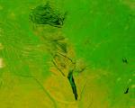 Floods in Zambia in 2003 captured by NASA’s Terra satellite