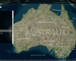 The web application allows users to overlay different geospatial datasets