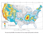 Seismic Hazard Map of the US released in 2014 by USGS