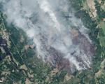 This natural-color image of the fire in Sweden was captured by Landsat 8