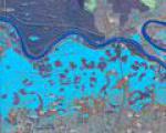 Flood delineation map provided by Sentinel-1A