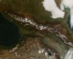 Caucasus Mountains on the Azerbaijan border, November 9, 2008