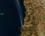 Satellite picture of fire in Valparaiso (Image: NASA)