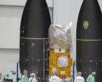 Sentinel-2A in the cleanroom at Europe's Spaceport in Kourou, French Guiana (Image: ESA/F. Gascon)