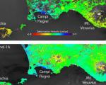 Comparing surface deformation data through Envisat and Sentinel-1A data over Bay of Naples in Italy (Image: ESA)
