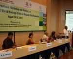 Shirish Ravan of UN-SPIDER speaking on "Role of earth observation in maitaining health of natural heritage sites"