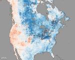 MODIS image caught by NASA's Terra satellite shows the polar vortex over America