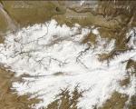 Satellite Image of Snow Cover in Afghanistan