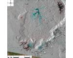 Color-composite image by pre and post radar satellite images