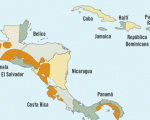Dry Corridor of Central America (orange polygons). Courtesy of CAC